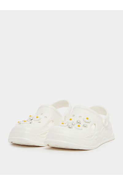 Styli Embellished Clogs with Backstrap