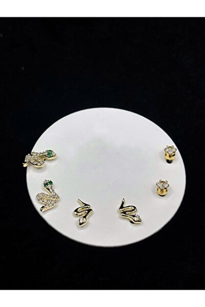 XUPING JEWELRY Yılanlı Taşlı Küpe Seti