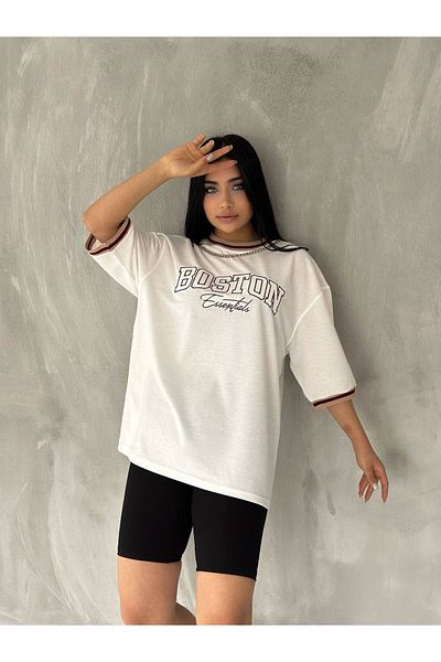 İLKCET MODA Μπλουζάκι Boston Oversize Unisex