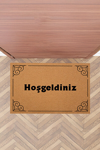 Pratixstore Mind Çerçeveli Hoşgeldiniz Tasarımlı Kapı Önü Paspası - Şık, Daya...