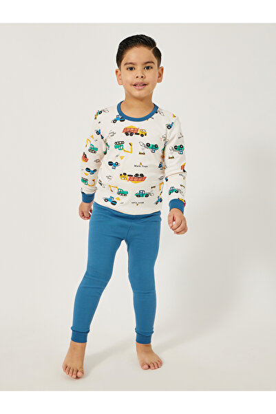 Styli All-Over Print Round Neck T-Shirt and Pyjama Set