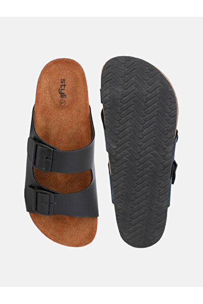 Styli Buckle Double Strap Thick Sole Casual Sandal