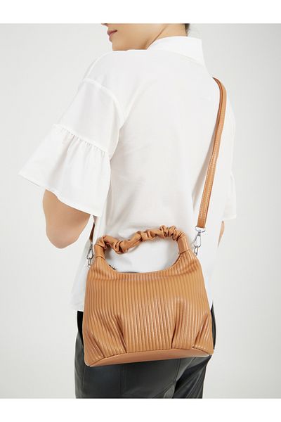 Styli Textured Mini Handbag with Detachable Strap