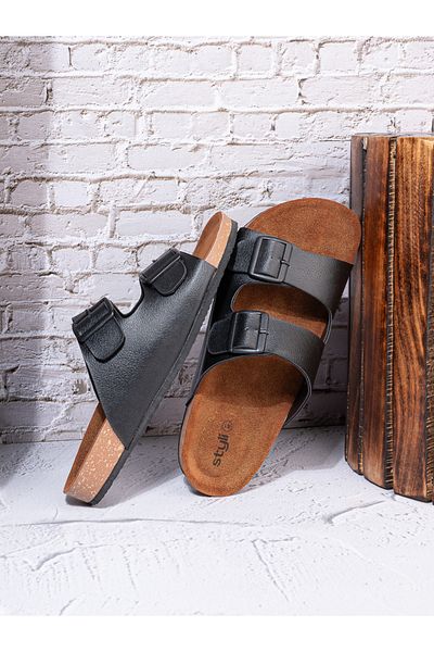Styli Buckle Double Strap Thick Sole Casual Sandal