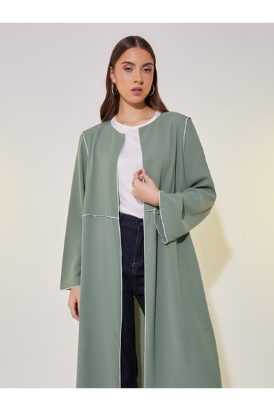 Take Two By Styli Contrast Stitching Detail Regular Fit Kimono