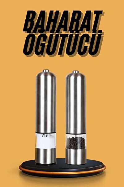 Clevora Baharat Öğütücü Otomatik Ayarlanabilir Tuz Karabiber Baharat Değirmeni
