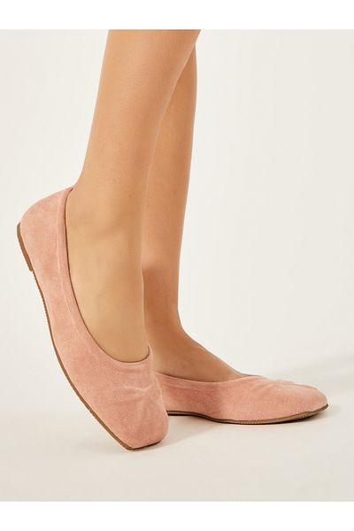 Styli Square Toe Slip-on Flat Ballerinas Shoes