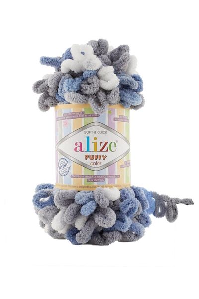 Alize (5 قطع) منتفخ اللون 6075 خيوط الحياكة اليدوية Panduf بطانية غزل لحمة كارديجان ممسحة غزل