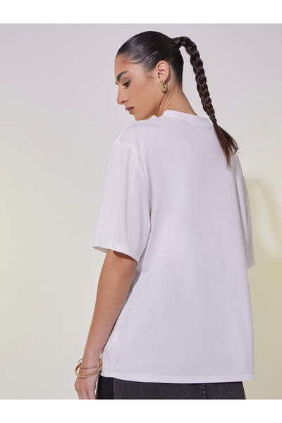 Take Two By Styli Animal Graphic Print Oversized T-Shirt with Dropped Shoulder