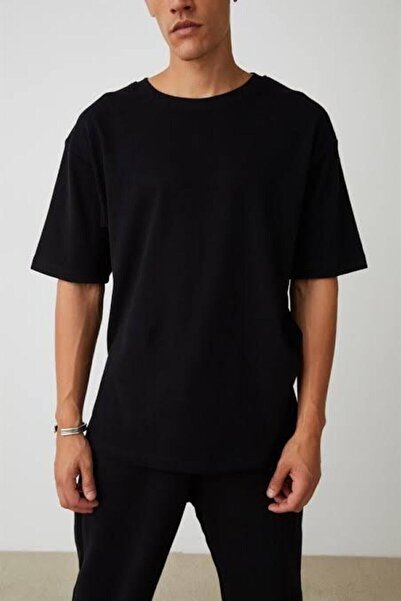 HOFFNUNG Unisex Βαμβακερό μπλουζάκι με λαιμόκοψη ποδηλάτου σε μεγάλο μέγεθος