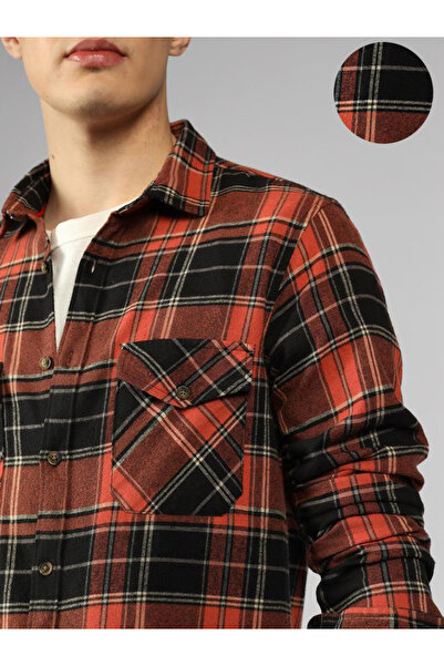 Dennis Lingo By Styli Checked Relaxed Fit Spread Collar Shirt
