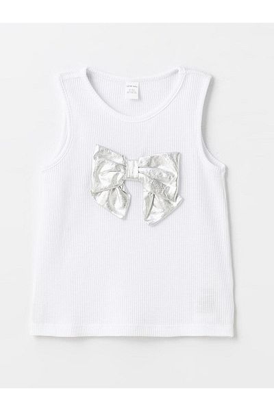 LC Waikiki Crew Neck Bow Detailed Baby Girl Undershirt (S4)