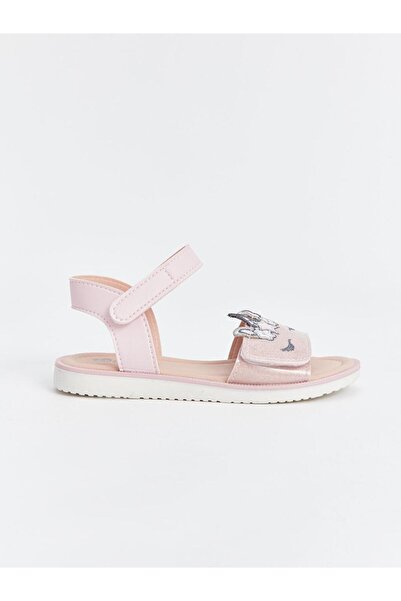 LC Waikiki Double Striped Embroidered Girls' Sandals (S4)