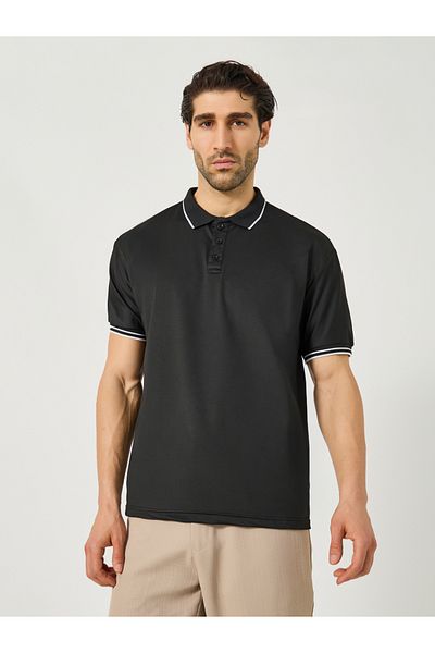 Styli Regular Fit Stretchy Polo Neck T-Shirt