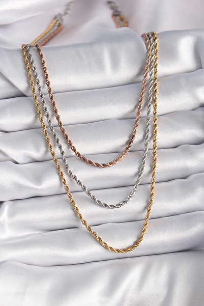 ForWhat قلادة سلسلة أوجيه من الفولاذ المتنوع للمرأة الأنيقة