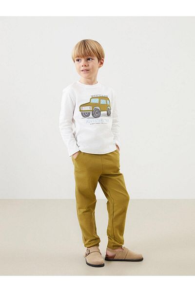 LC Waikiki Lcw Kids Boys Crew Neck T-Shirt and Sweatpants Set of 2