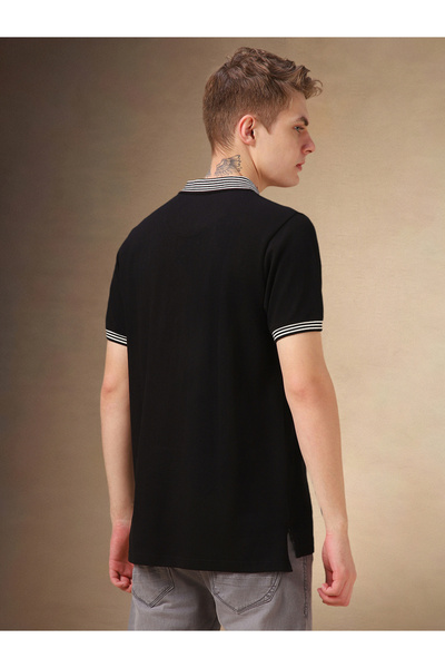 Dennis Lingo By Styli Regular Fit Polo Collar T-Shirt with Zipper Detail