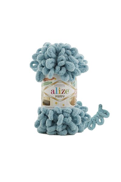 Alize 6 Pieces 90x90 Puffy Baby Blanket - 414 Azur