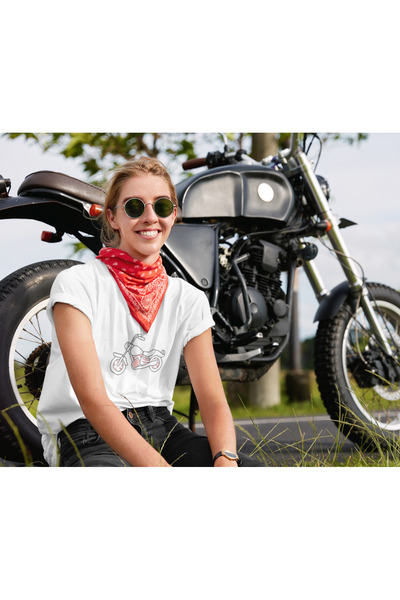 MG تي شيرت نسائي مطبوع برقبة دائرية من القطن مقاس كبير وأكمام قصيرة