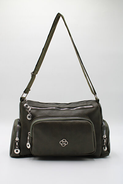 LASSO Ženske kaki čizme sa više očiju Postavljeno Prirodna koža Torba za rame