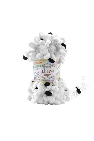 Alize Puffy Color Hand Knitting Lanyard - 5 Pieces (6450 100Gr 9 Meters)
