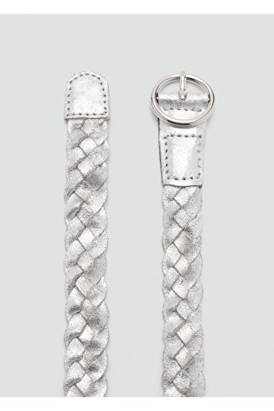 MANGO Kids %100 deri örgü desenli kemer