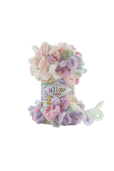 Alize Puffy Color Hand Knitting Yarn 5 Pack 100 gr 9 mt Finger Knitting Yarn
