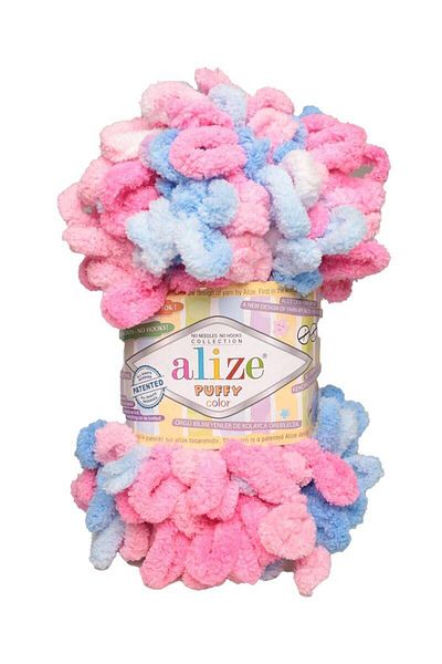 Alize Συσκευασία με 5 πλεκτά νήματα χειρός Puffy Color - 6525