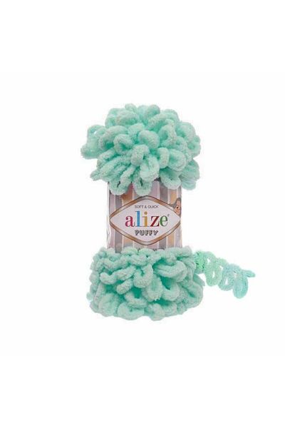Alize 5 τεμάχια Puffy Handmade Χωρίς βελονάκι και καρφίτσα - 19 Light Mint