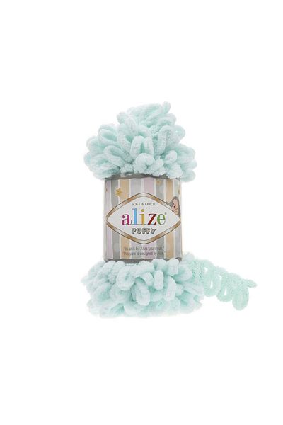 Alize 15 Water Green 90x90 Puffy Baby κουβέρτα - 6 τεμάχια