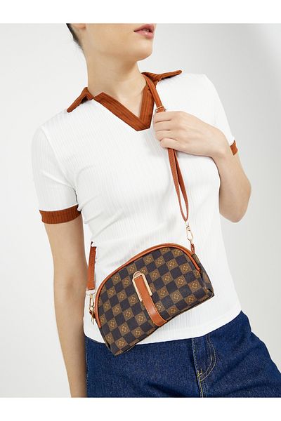 Styli Printed Crossbody Bag with Detachable Strap