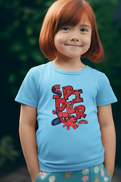 H&GHAMLEGİYİM Tricou supradimensionat pentru copii cu imprimeu Spider