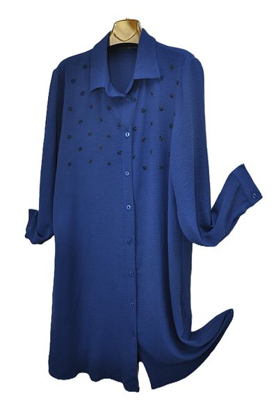 elma abone Plus Size Ayrobin Stone Tunic Shirt