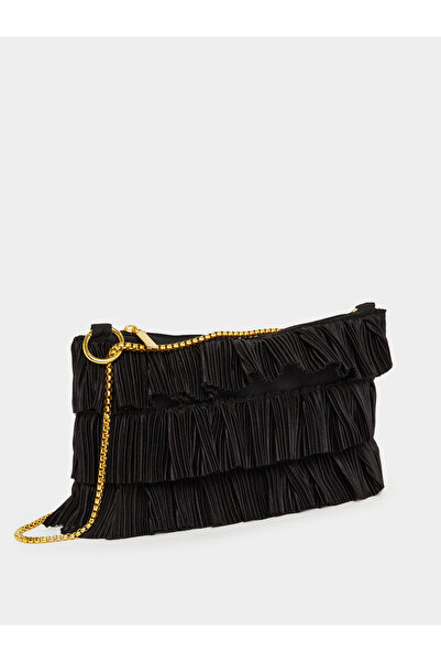 Styli Textured Layer Detail Chain Clutch Bag