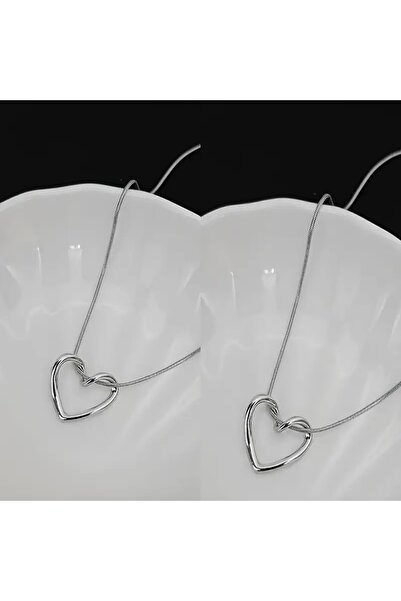 Le Manolia Accessories içi boş kalp kolye  çelik düğüm  kalp kolye kararmaz ç...