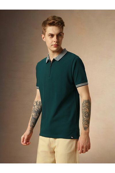 Dennis Lingo By Styli Regular Fit Striped Polo Collar T-Shirt