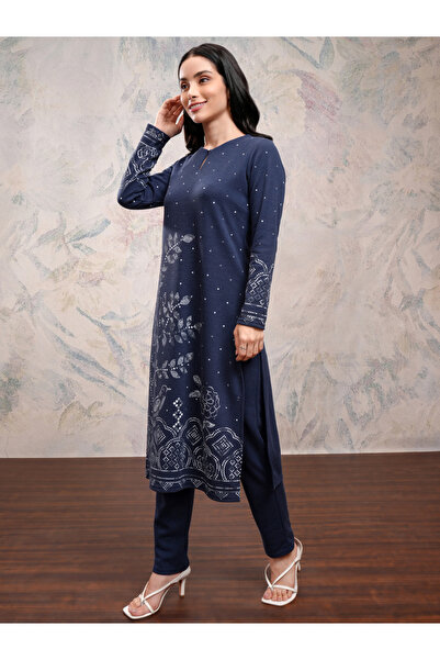 Vishudh By Styli Ethnic Motifs Printed Regular Fit Kurta with Trousers Set