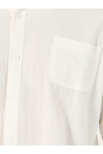 Styli Solid Mandarin Collar Regular Fit Shirt