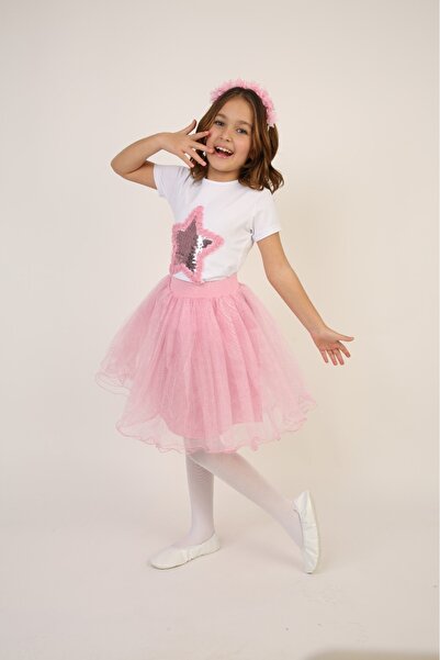 Nacar KIZ ÇOCUK 23 NİSAN GÖSTERİ T-SHİRT SADECE ÜST MODELLİ BADİ Sadece badi