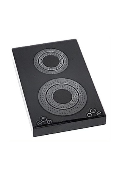 LEGO Custom Moc Tile 2 X 3 Baskılı Tuğla Muzik Siyah Hoparlor 2 Adet