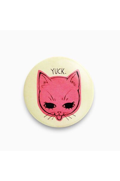 rebelberi Yuck Yazılı Kedi Rozet