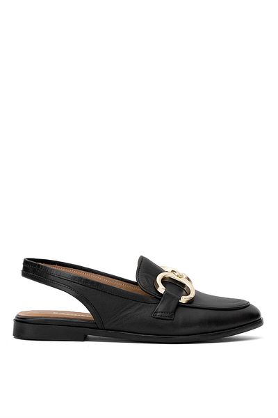 Ayakkabı Fuarı Elit Rch015-R2032 Pantofi casual de damă din piele naturală neagră