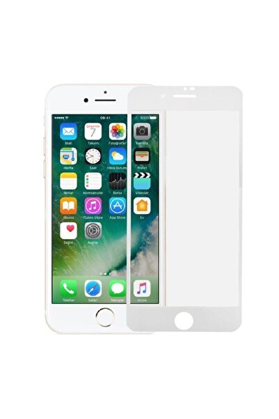 EPRO Iphone 7 8 Uyumlu Beyaz Seramik Nano Ekran Koruyucu Tam Kaplayan Kırılmaz Cam