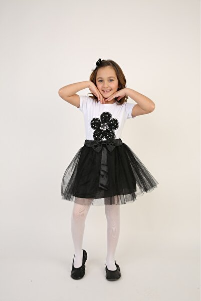 Nacar KIZ ÇOCUK 23 NİSAN GÖSTERİ T-SHİRT SADECE ÜST MODELLİ BADİ Sadece badi