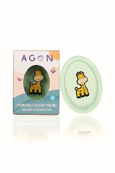 Agon Handmade Children's Soap with Toys - Apple Extract