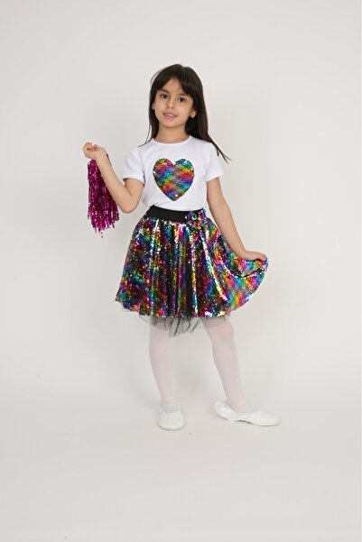 Nacar KIZ ÇOCUK 23 NİSAN GÖSTERİ T-SHİRT (yalnızca üst)