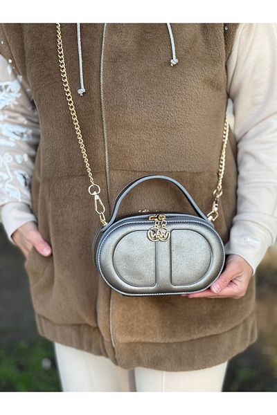 DEV 3 ADAM Gray Women's Box Model Hand Shoulder and Crossbody Bag