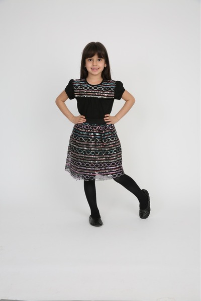 Nacar KIZ ÇOCUK 23 NİSAN GÖSTERİ T-SHİRT SADECE ÜST MODELLİ BADİ