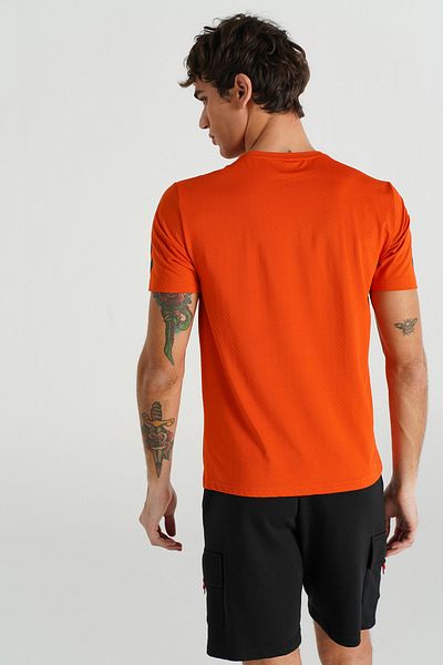 hummel Ανδρικό πορτοκαλί μπλουζάκι Lambert με στρογγυλή λαιμόκοψη