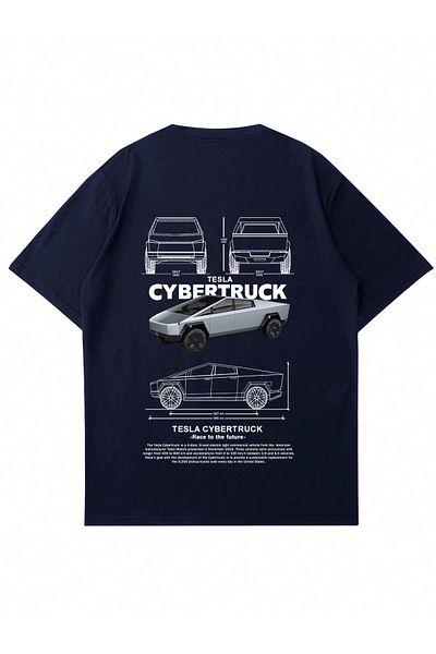 Mad&Calf Μπλουζάκι Unisex Cybertruck με στάμπα με λαιμόκοψη